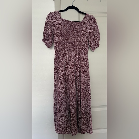 Old navy maroon midi dress - Picture 3 of 5